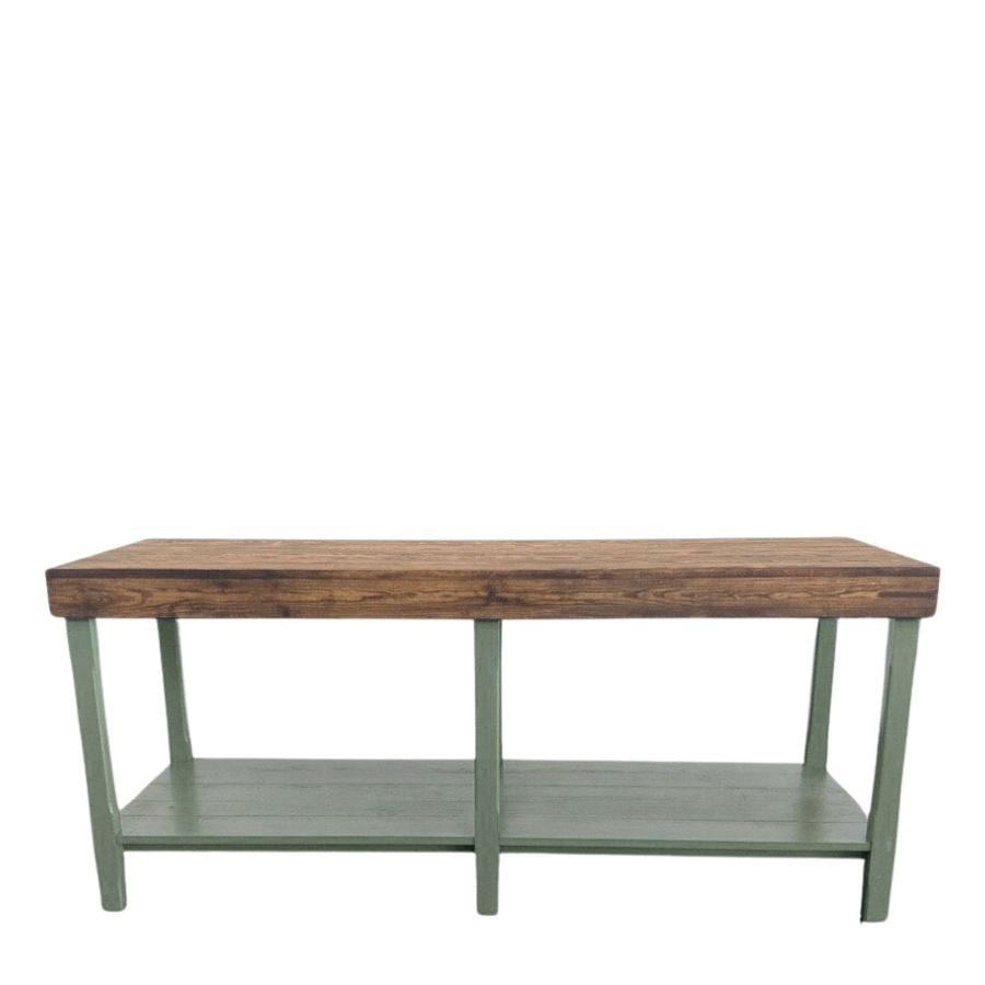 DECOR TABLE LIN VALNÖT/ANTIKGRÖN