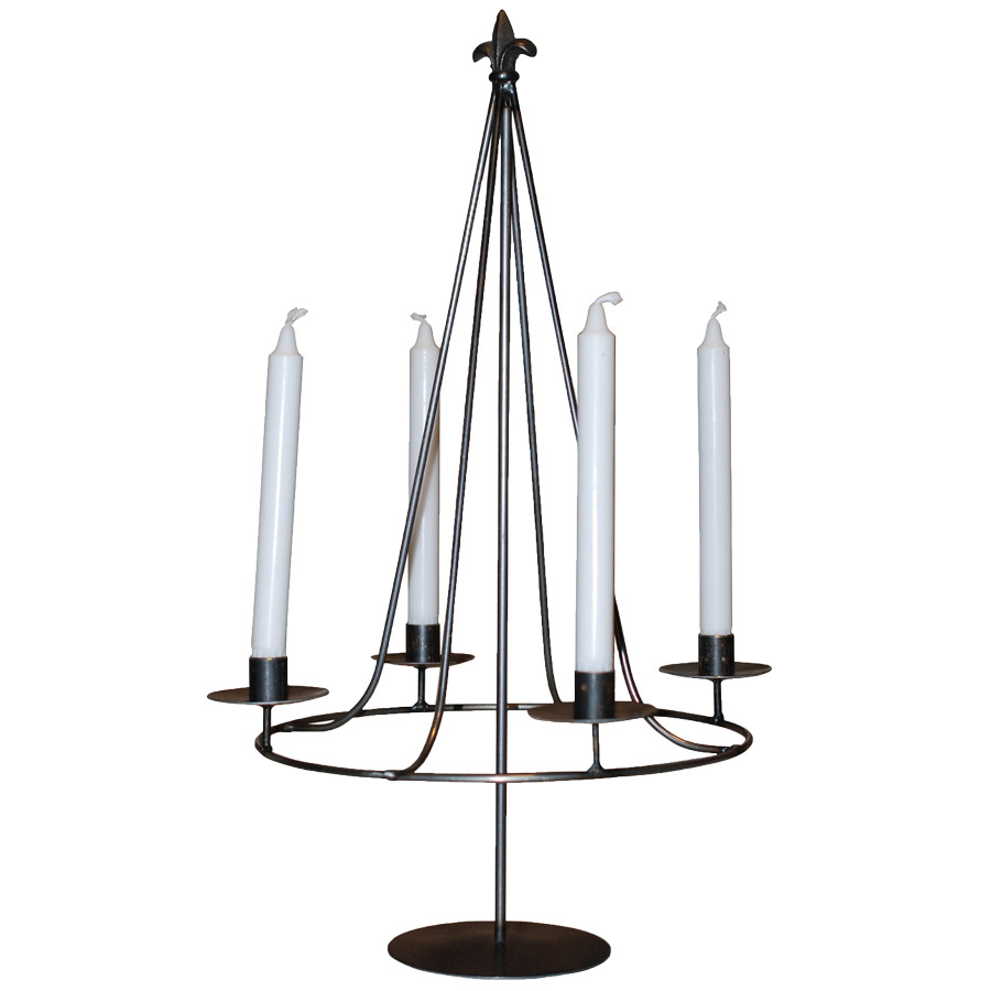 CANDLE HOLDER FRENCH LILY FORGED