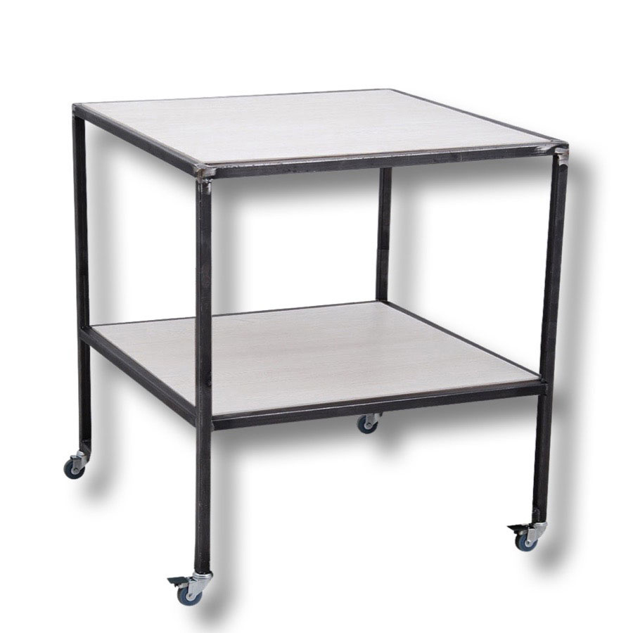TROLLEY TRIBECA LARGE 2 SHELVES WHITE