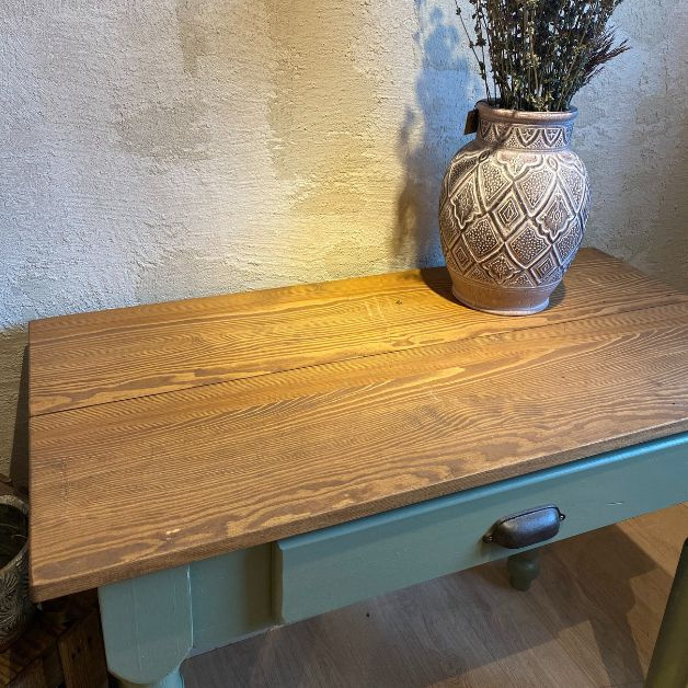 SIDE TABLE SMALL KRISTINA LIN VALNÖT/ANTIKGRÖN