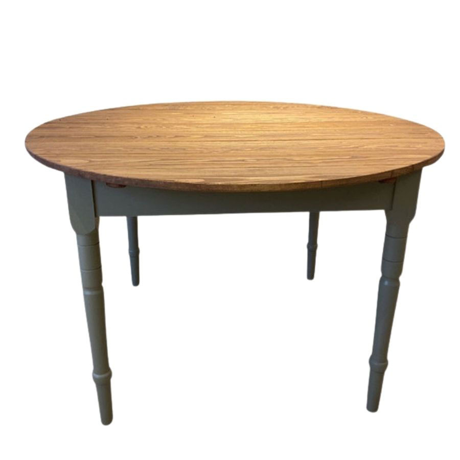 ROUND TABLE KRISTINA LIN VALNÖT/ANTIKGRÖN