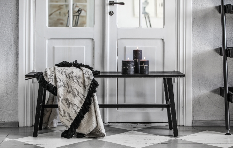 BENCH SOHO BLACK 120CM