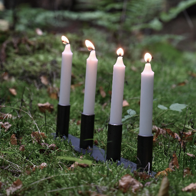 CANDLE HOLDER 4 CHIMNEYS LARGE