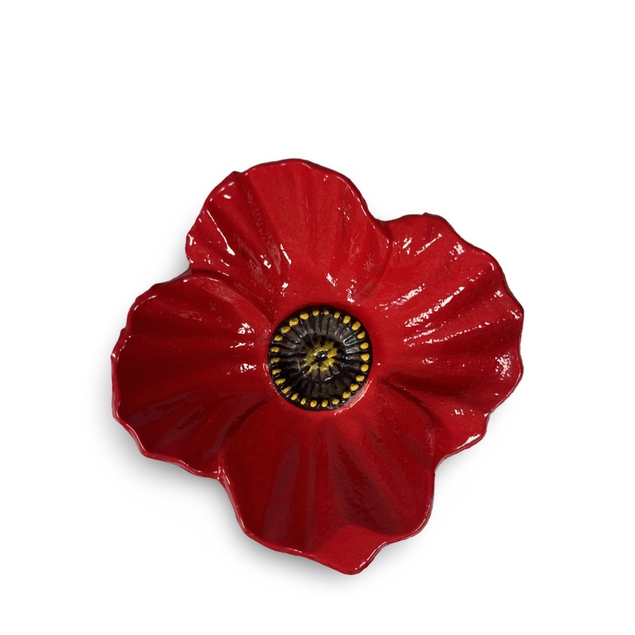 STANDING BIRD BATH POPPY