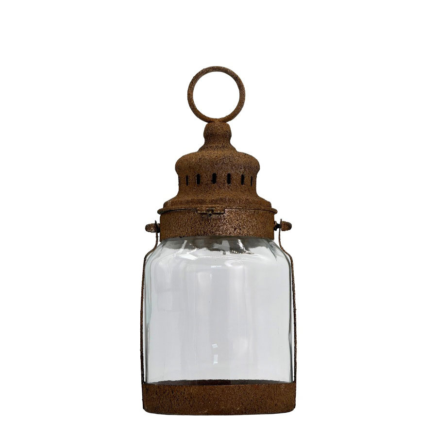 LANTERN RUSTY ORB METAL