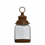 LANTERN RUSTY ORB METAL LANTERN RUSTY ORB METAL