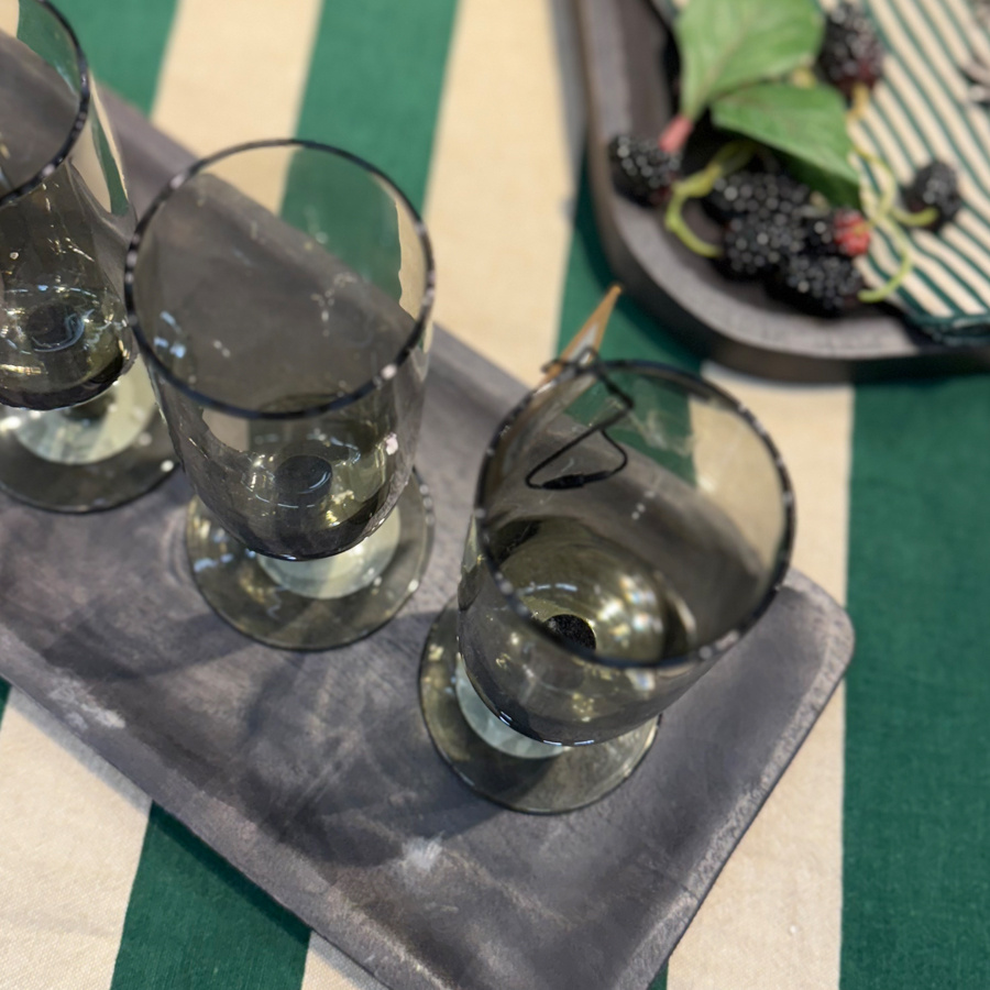 WOODY PLATTER DEER BLACK L