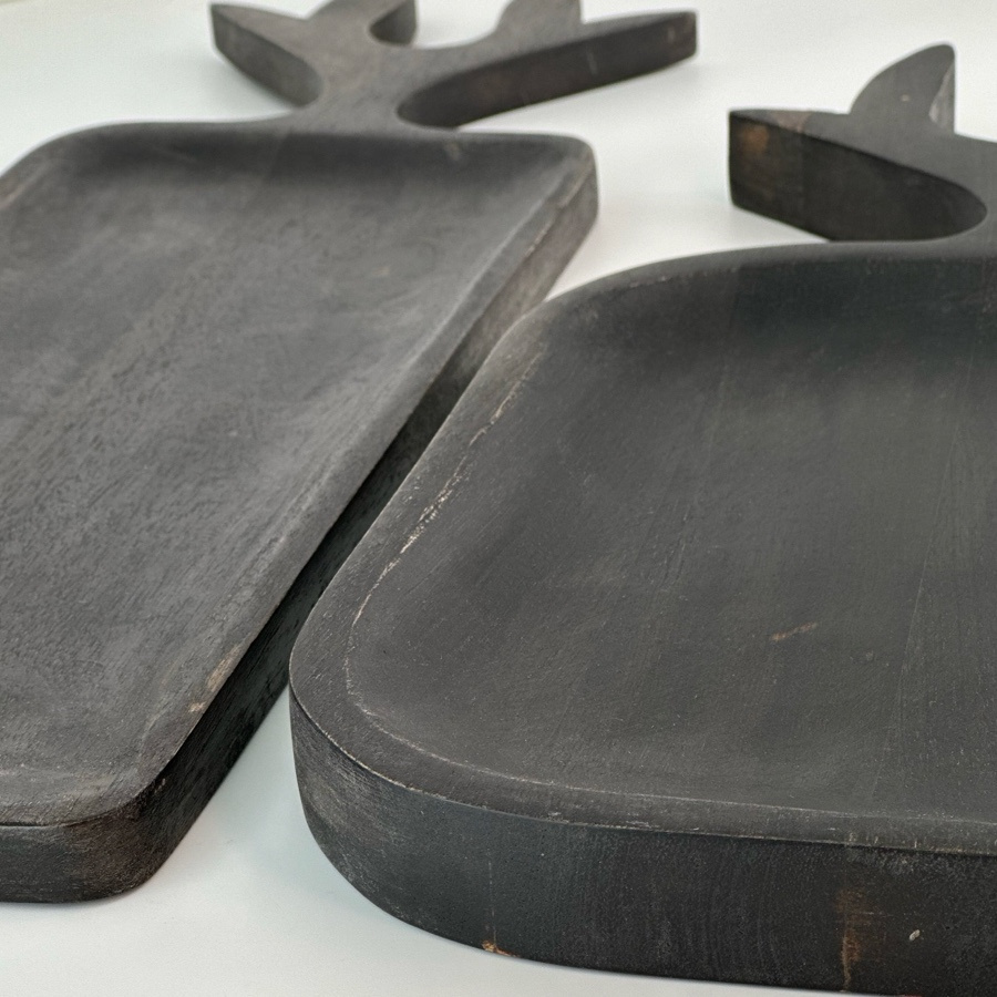 WOODY PLATTER DEER BLACK S