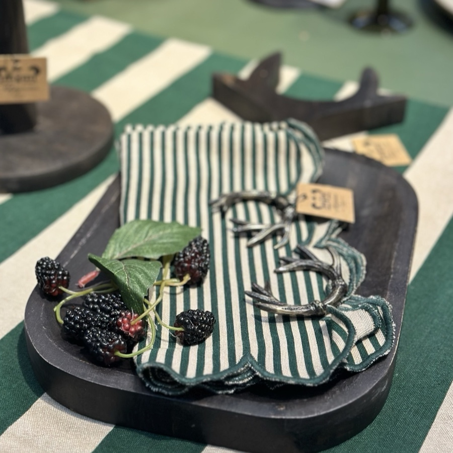 WOODY PLATTER DEER BLACK S