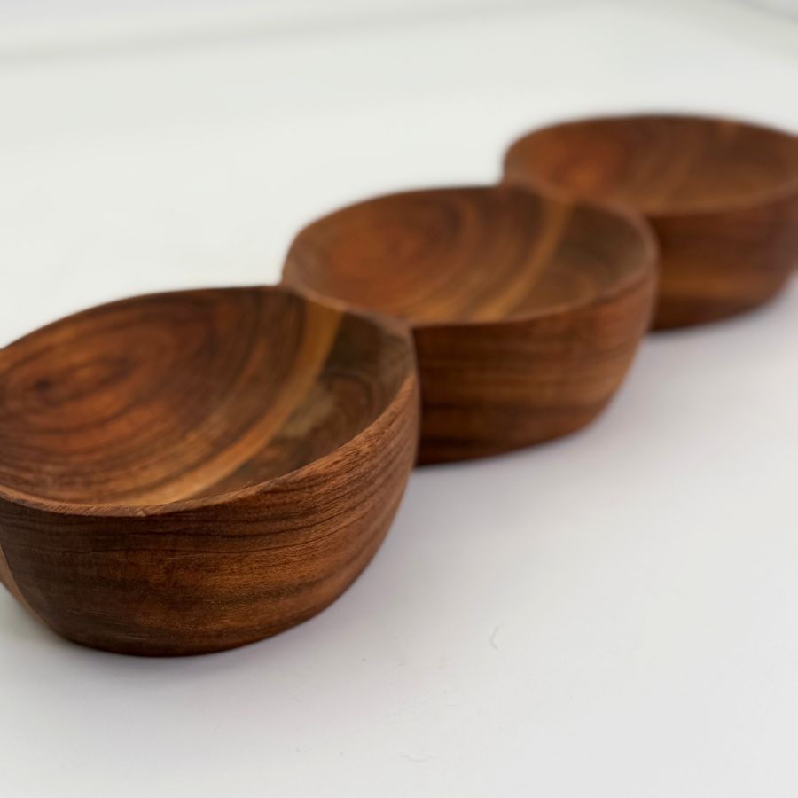 WOODY TRIO SERVING BOWL