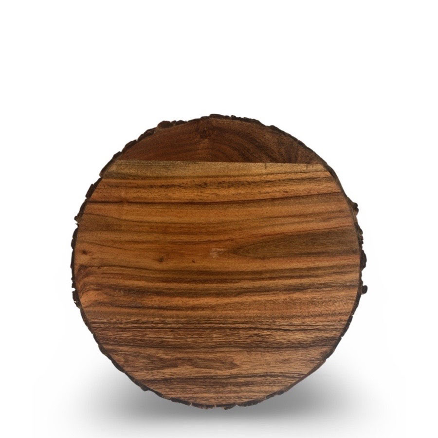 WOODY CHOPPING BOARD ROUND RAW SMALL