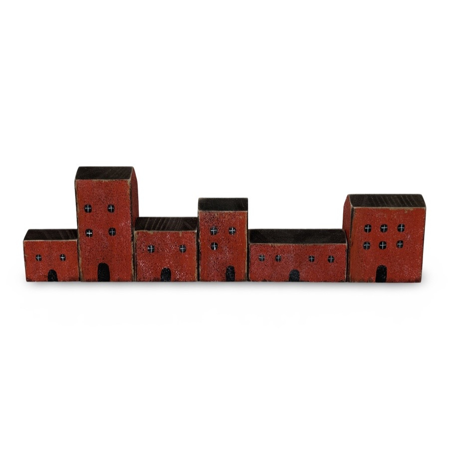 DECORATION STREET SET of 6 RED