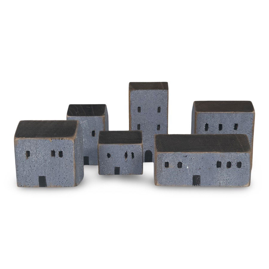 DECORATION STREET SET of 6 BLUE