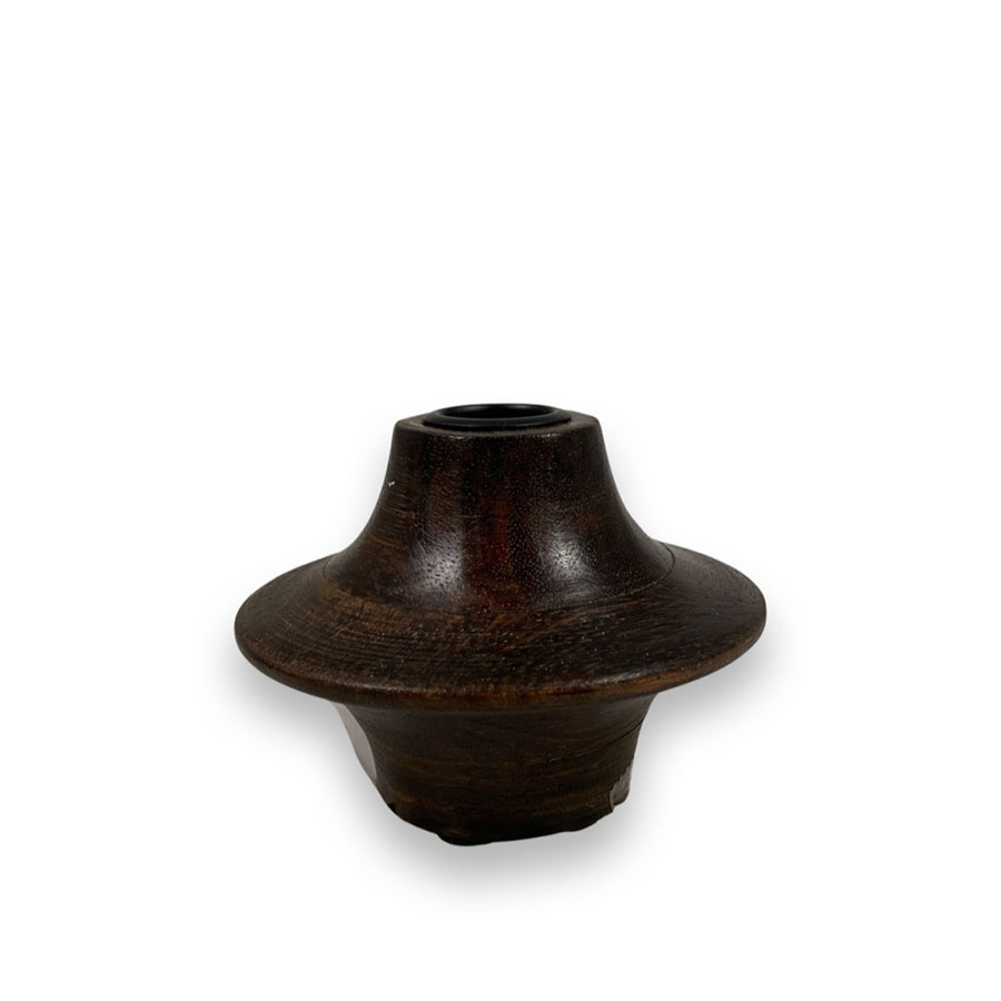 CANDLE HOLDER LIGNUM DARK BURNT