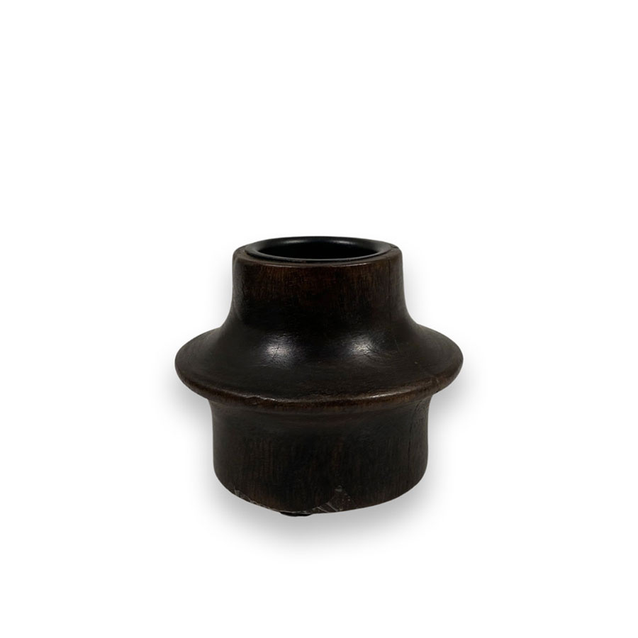 CANDLE HOLDER LIGNUM TEA DARK BURNT