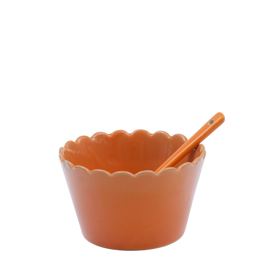 BOWL WITH SPOON ORANGE