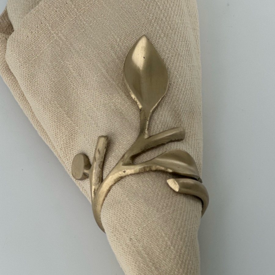 NAPKIN RING BRANCH GOLD