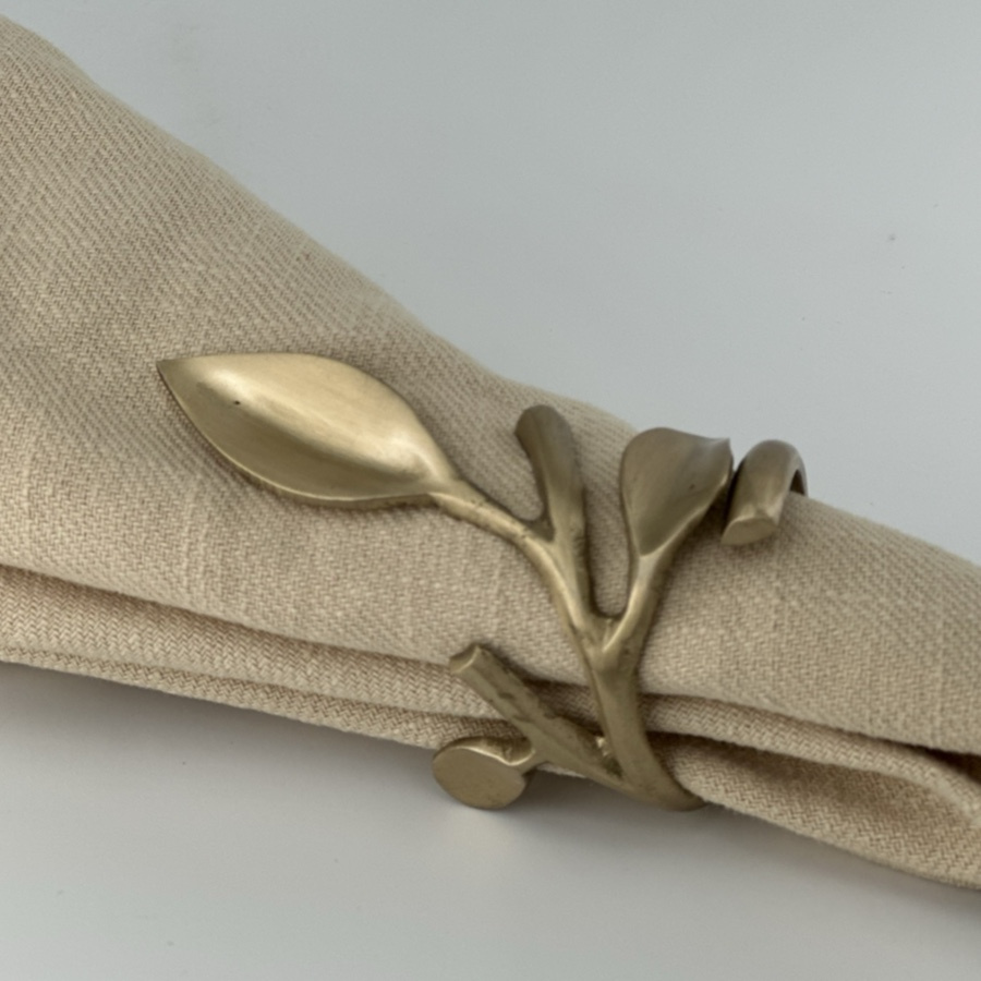NAPKIN RING BRANCH GOLD