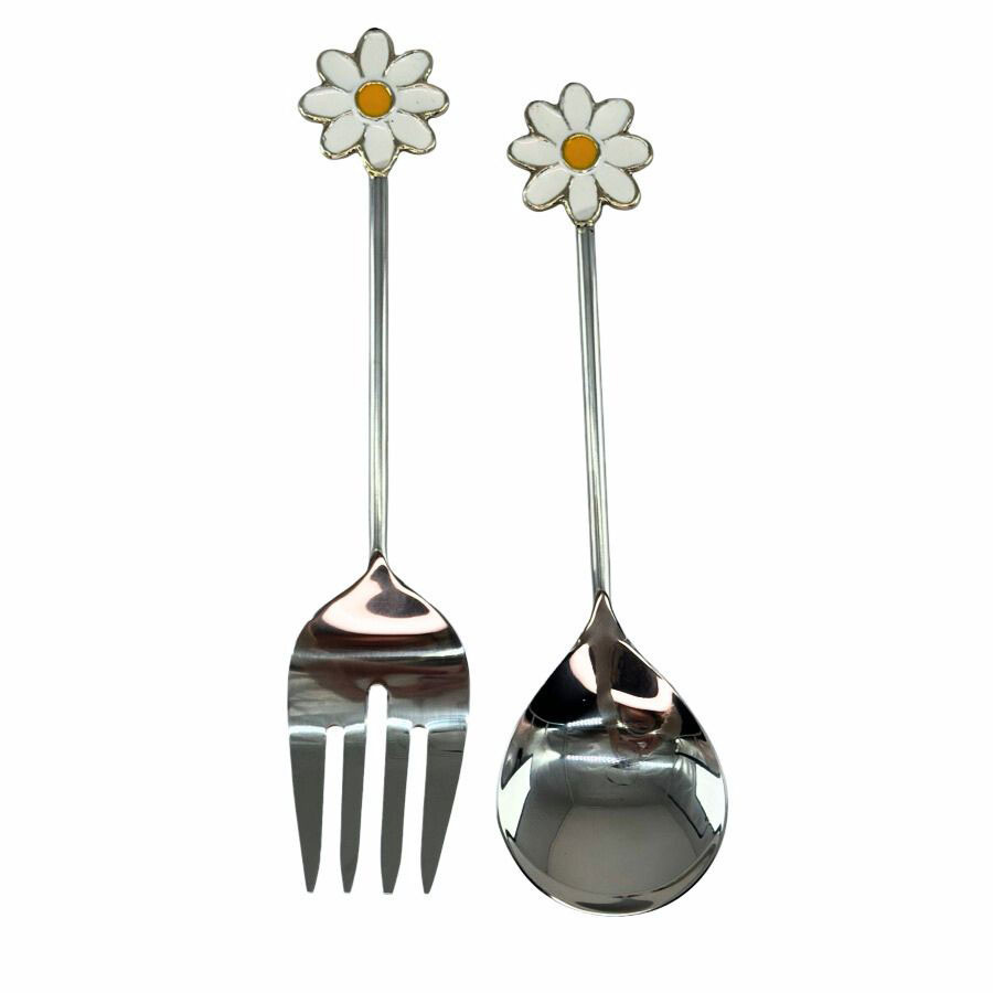 SALAD SERVERS FLOWER