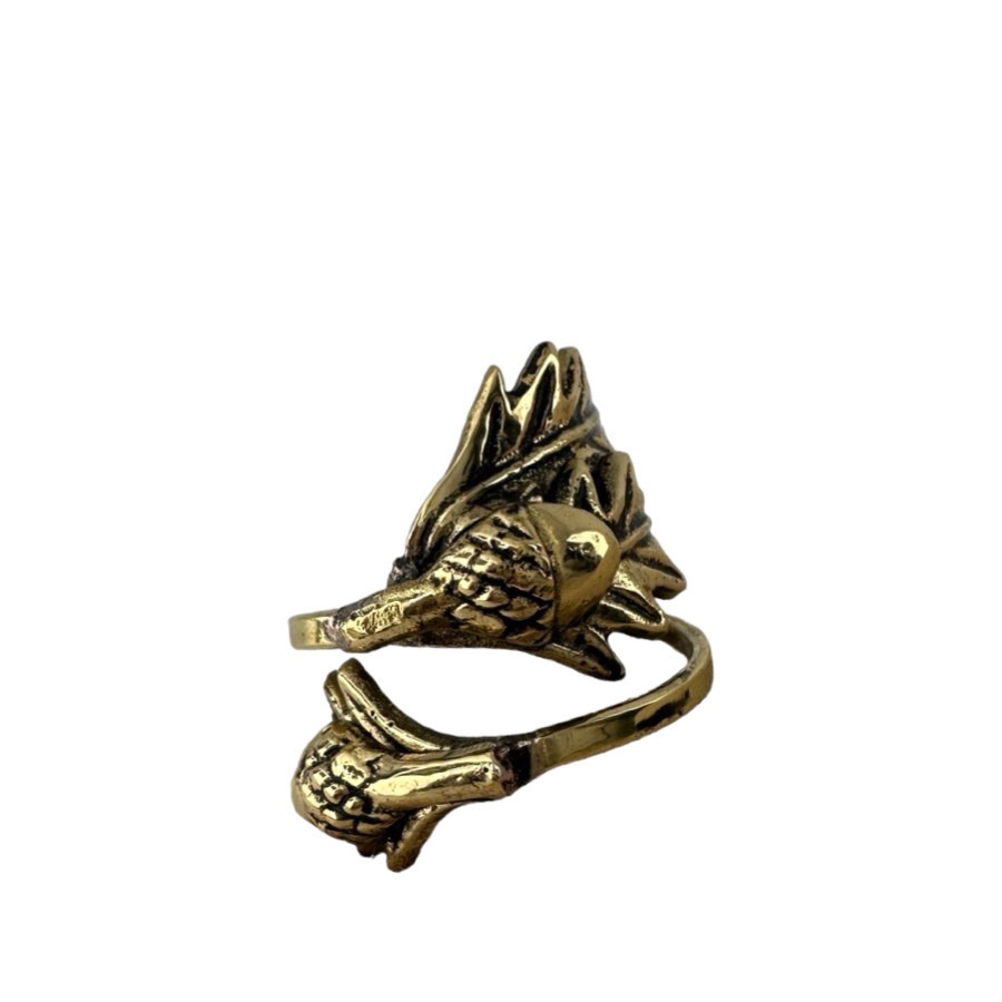NAPKING RING ACORN LEAF GOLD