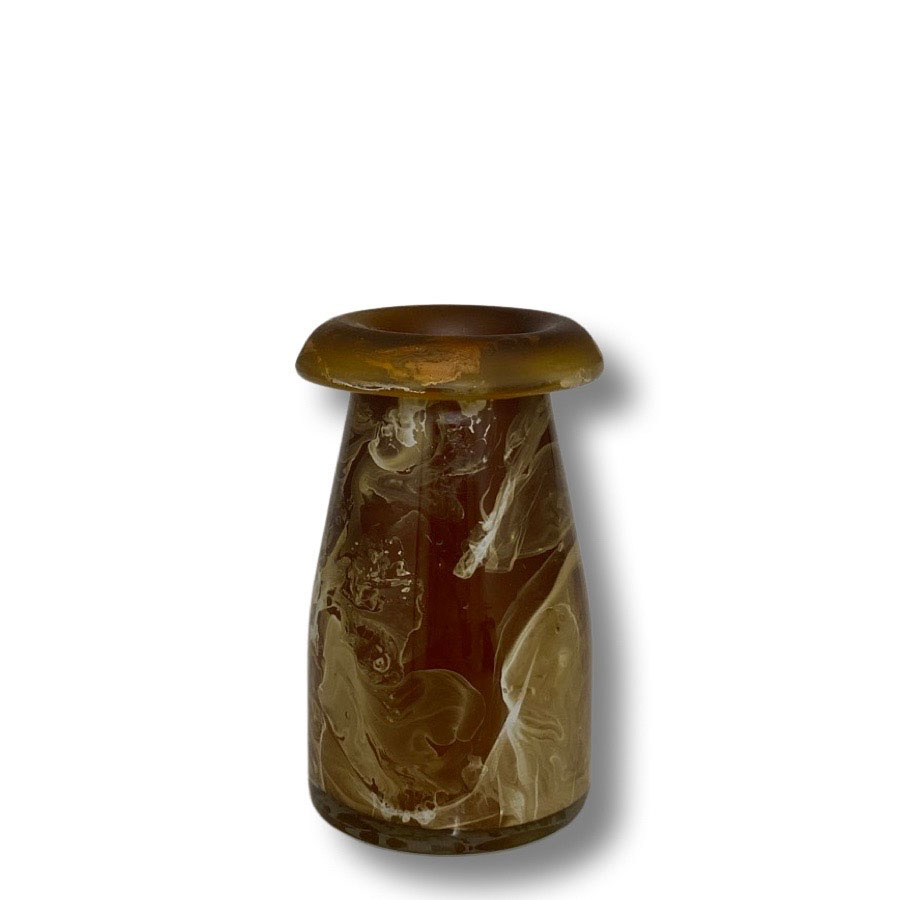 VASE MARIBELLE nr1 BROWN RECYCLED GLASS