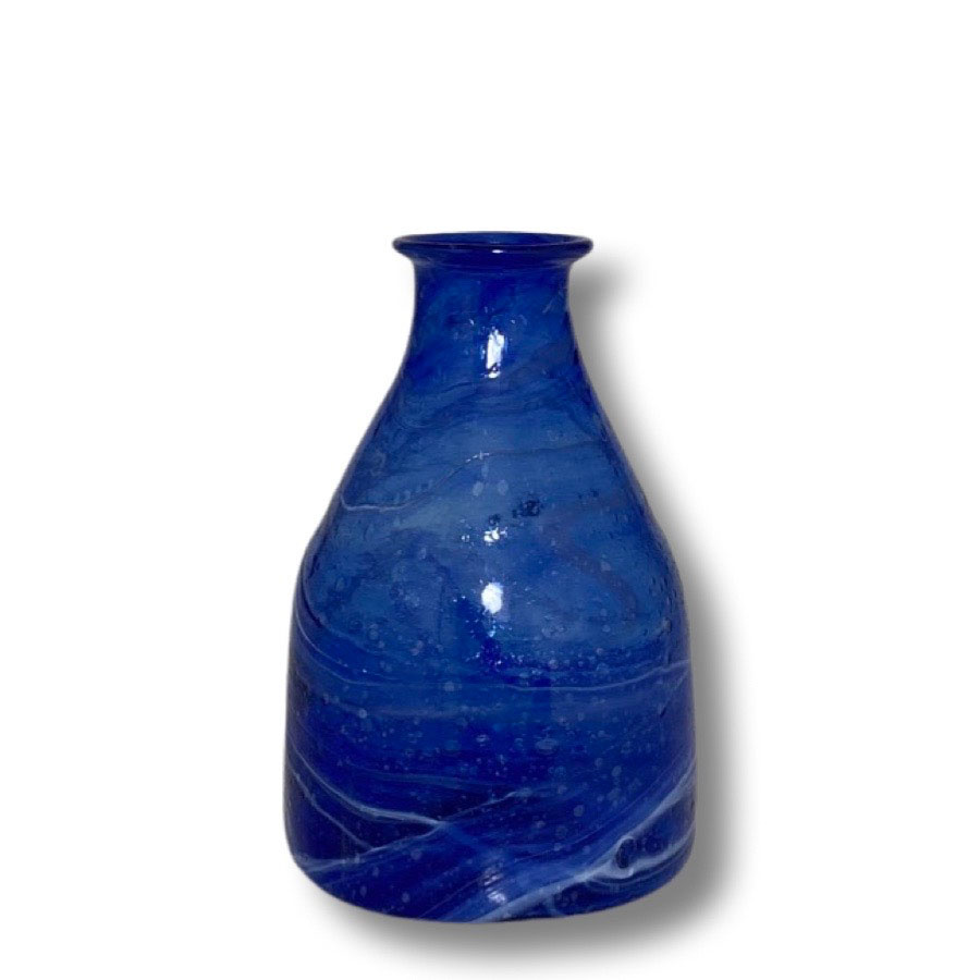 VASE MARIBELLE nr2 BLUE RECYCLED GLASS