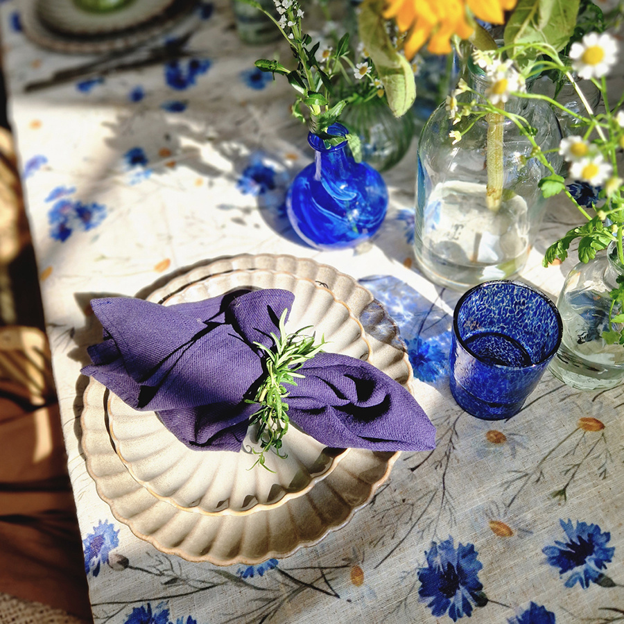 VASE MARIBELLE nr2 BLUE RECYCLED GLASS