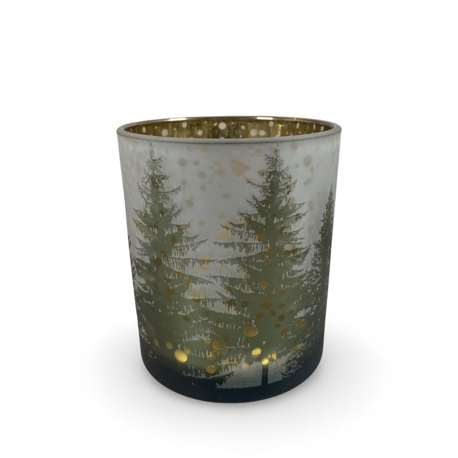 CANDLE HOLDER SNOWPINE M