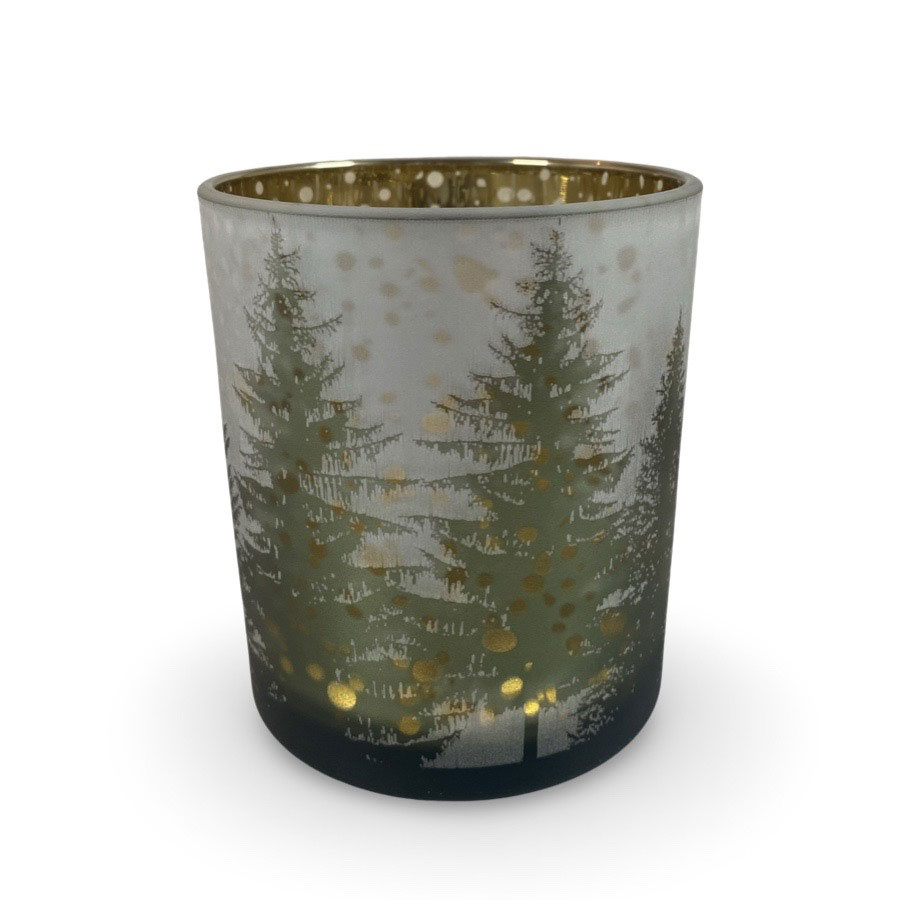 CANDLE HOLDER SNOWPINE L