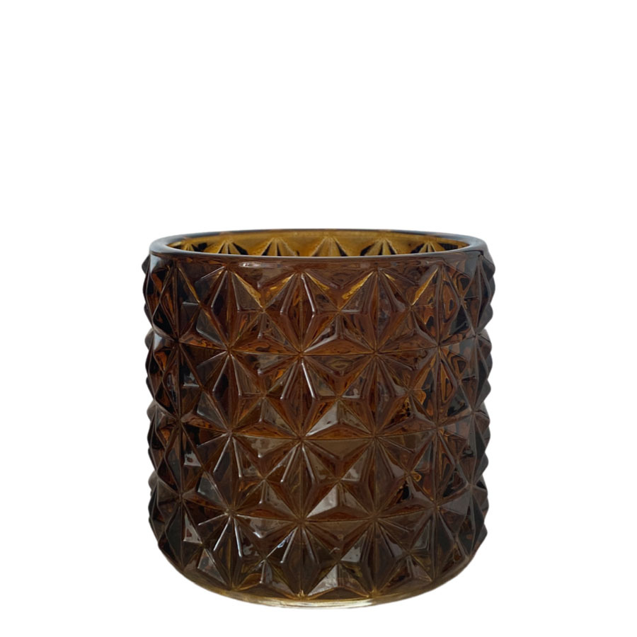 CANDLE HOLDER EMMA LARGE BROWN