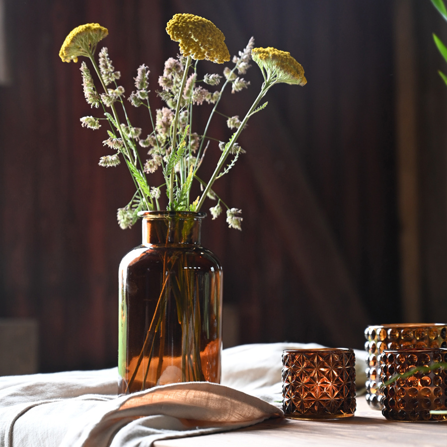 CANDLE HOLDER EMMA LARGE BROWN