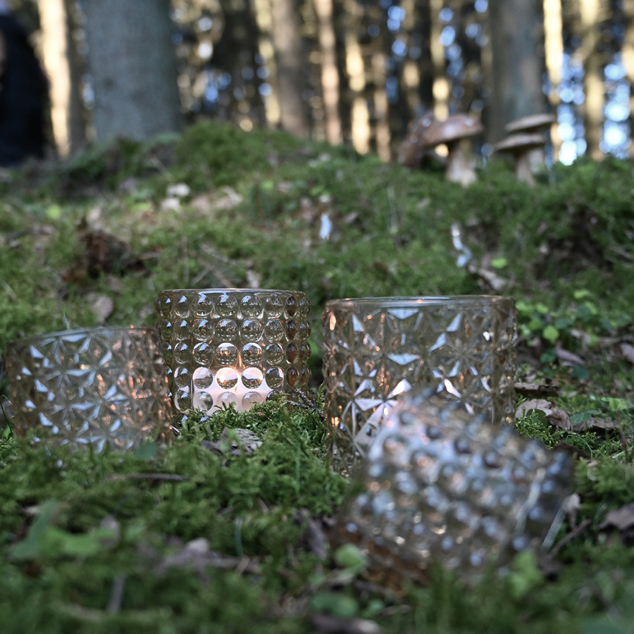 CANDLE HOLDER PIANA AMBER SMALL