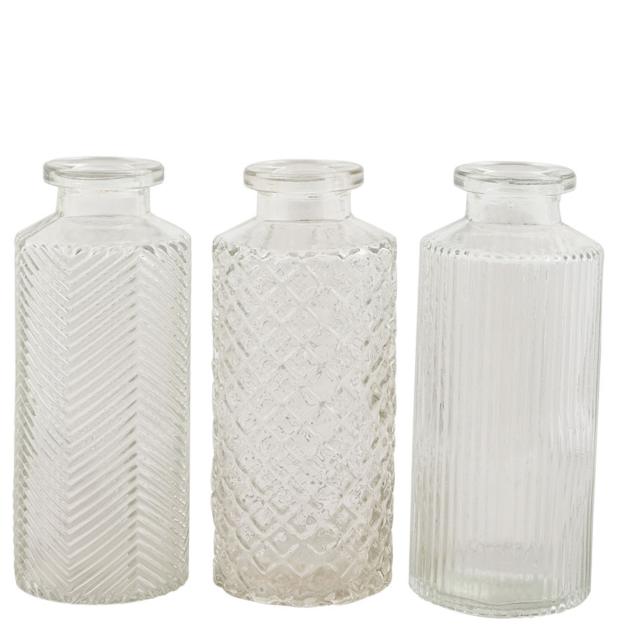 VASE AMADEO 3ASS CLEAR