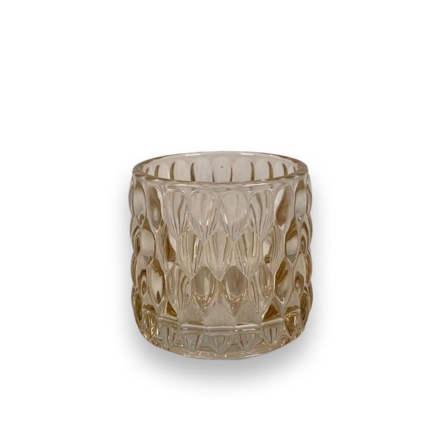 CANDLE HOLDER PAVIA AMBER SMALL