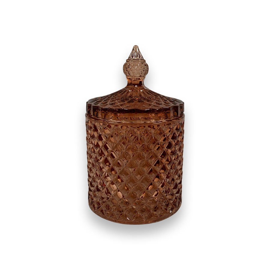 JAR CRYSTAL FLAT RUST SMALL