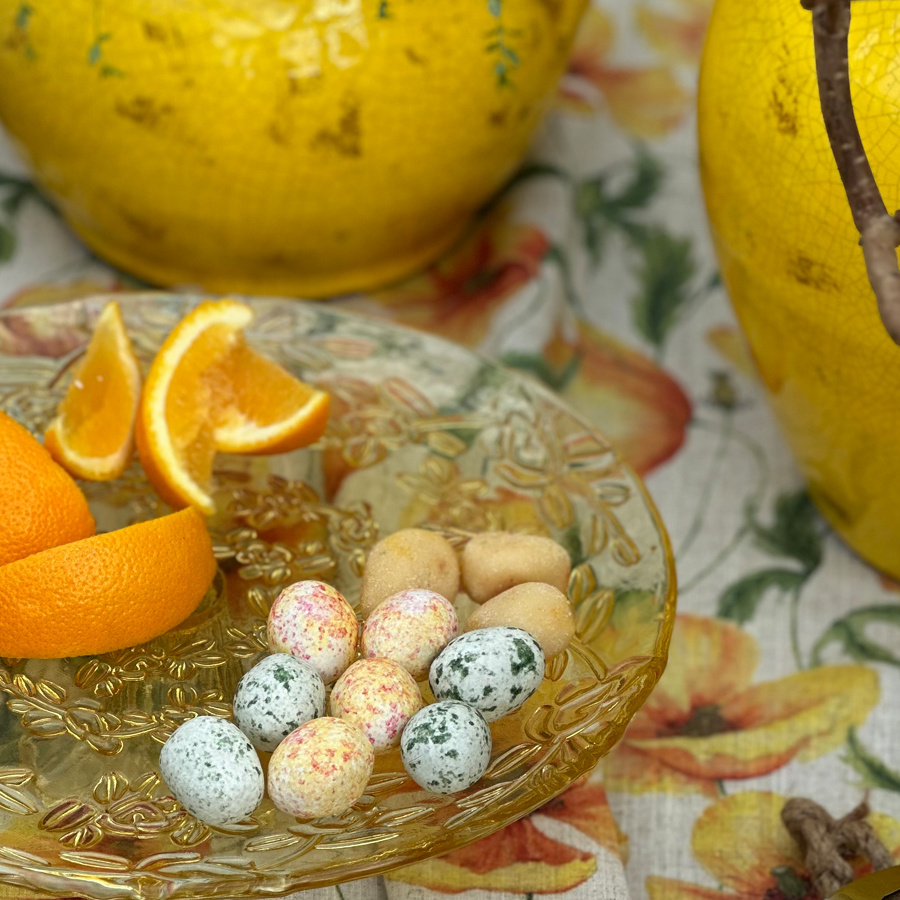 CAKE PLATE BRANCHES YELLOW L