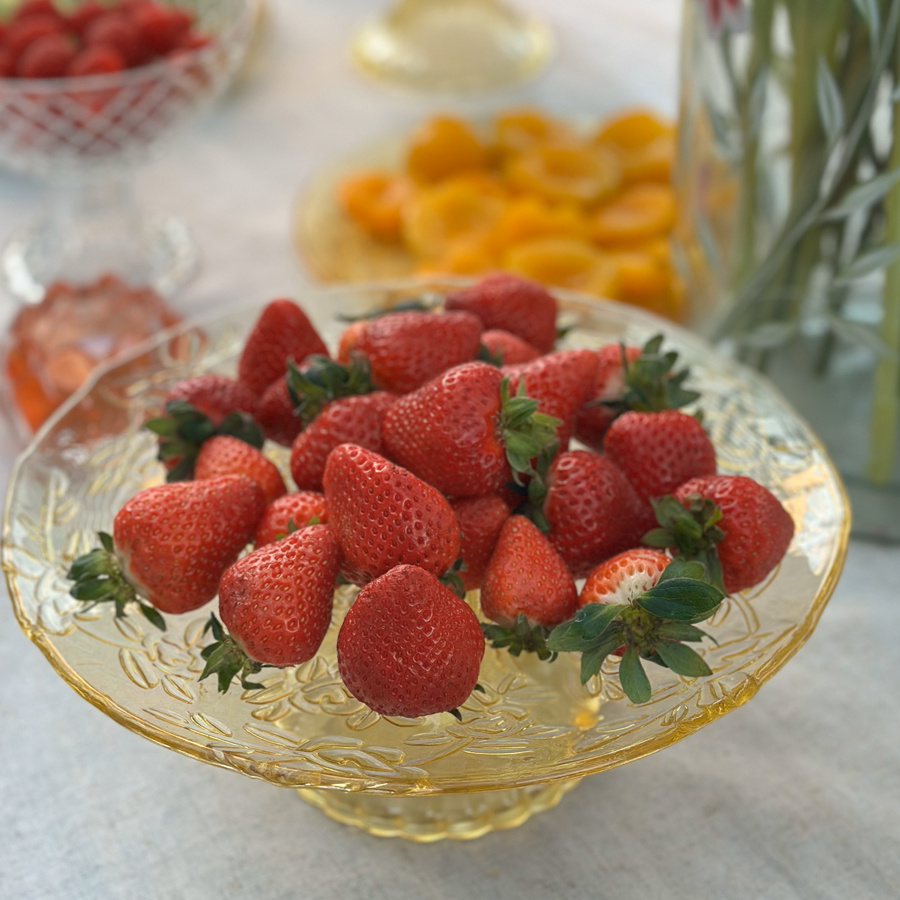 CAKE PLATE BRANCHES YELLOW M