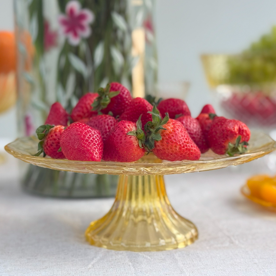 CAKE PLATE BRANCHES YELLOW M