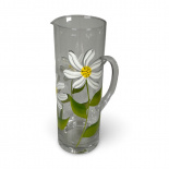 HANDPAINTED JUG BLOOMY WHITE HANDPAINTED JUG BLOOMY WHITE