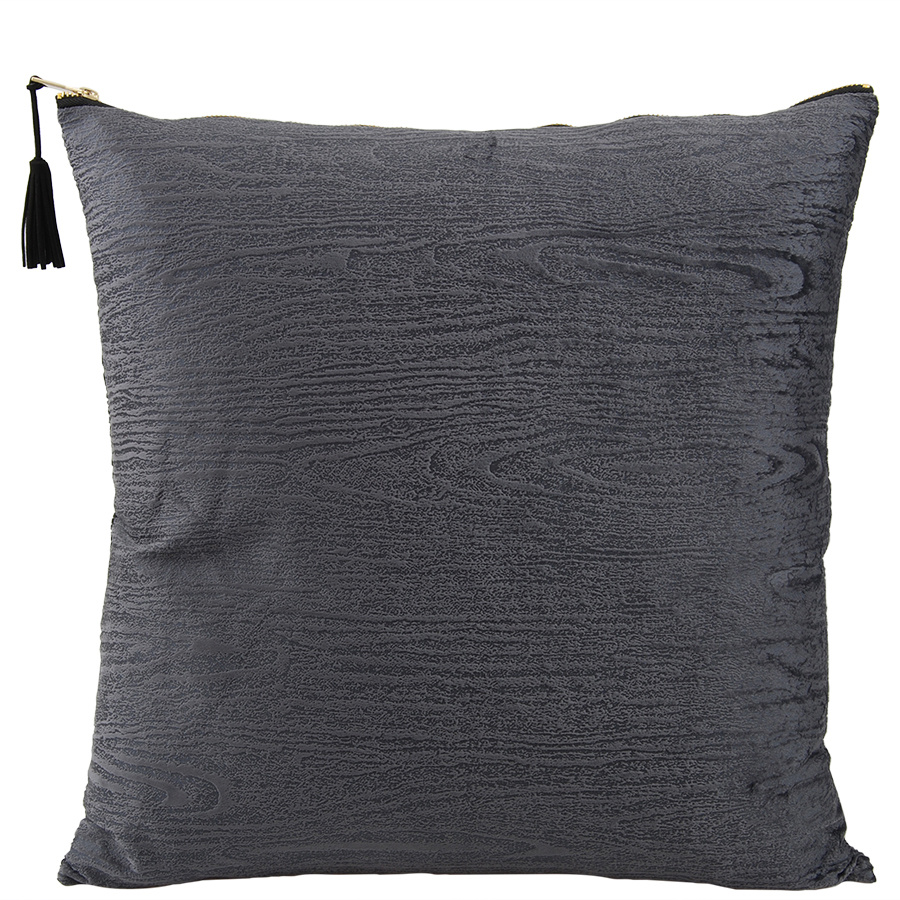 CUSHION COVER WOODY 45X45CM DARK GREY
