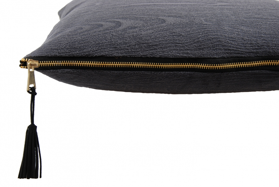 CUSHION COVER WOODY 45X45CM DARK GREY