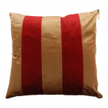 CUSHION COVER CHAMI STRIPED 45X45CM CAMEL/RED