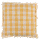 CUSHION COVER CHECKLAND 45X45CM YELLOW