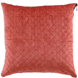 CUSHION COVER ALEGRA QUILTED 45X45CM RED