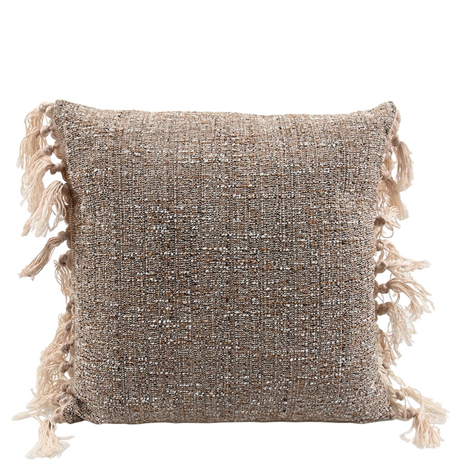 CUSHION COVER BOHO 45X45CM TAUPE