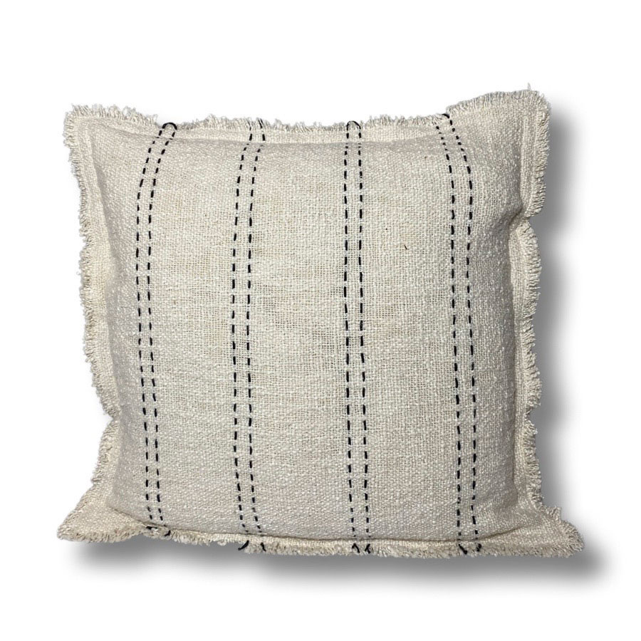 CUSHION COVER KANTHA STRIPES