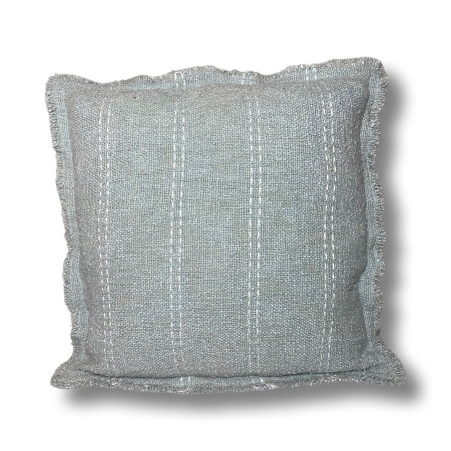 CUSHION COVER KANTHA STRIPES SKY