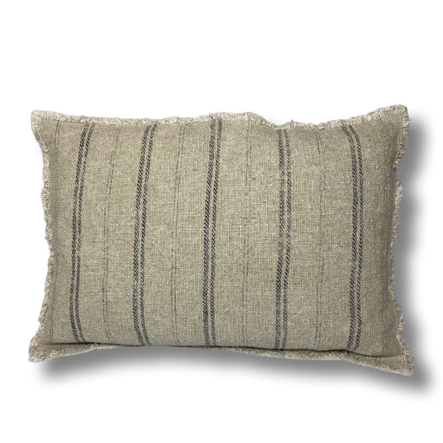 CUSHION COVER y/d FRANCINE BLUE OBLONG