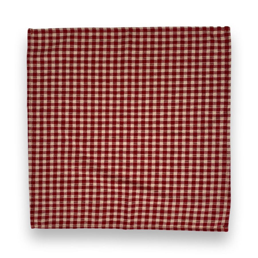 NAPKIN RED CHECKS