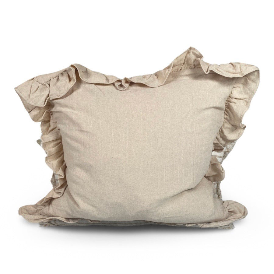 CUSHION COVER FLOUNCE SAND
